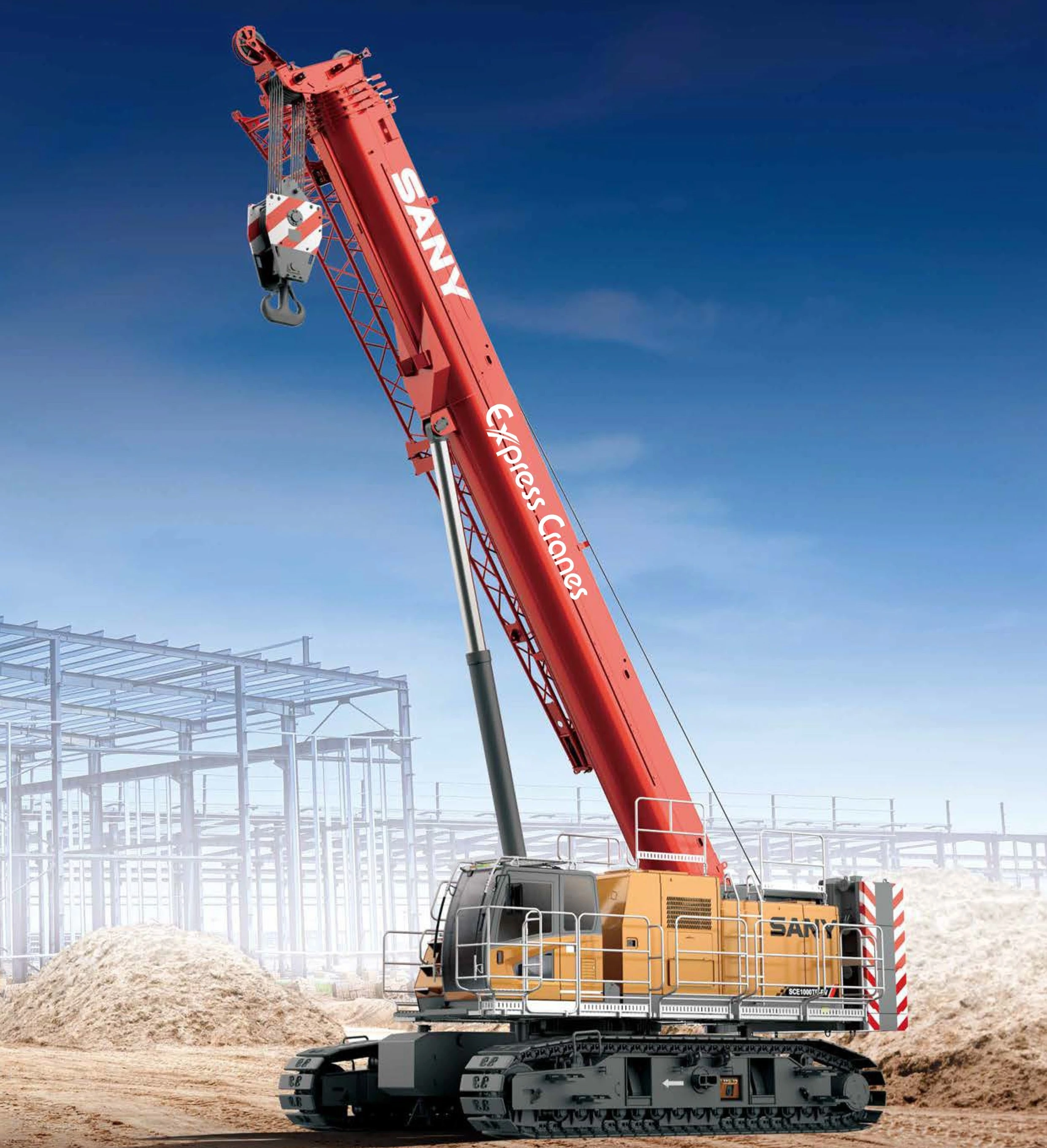Telescopic crane with adjustable boom for flexible lifting operations