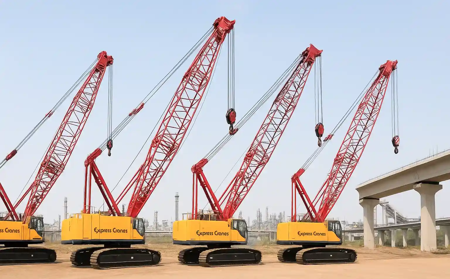 Fleet of crawler cranes available for rent across India