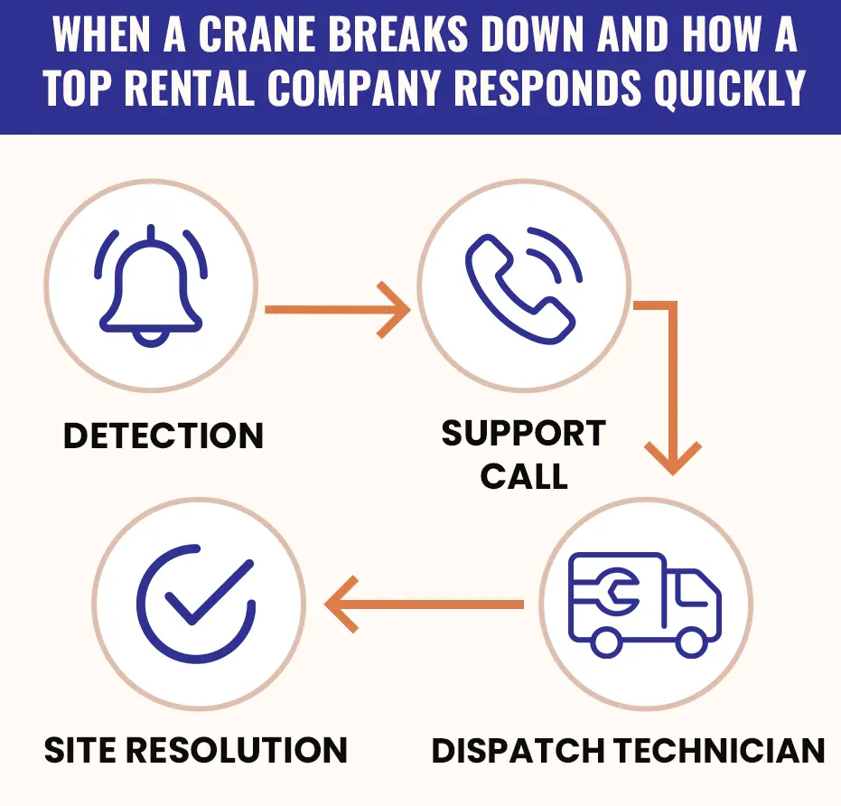 Express cranes process for crane breakdown